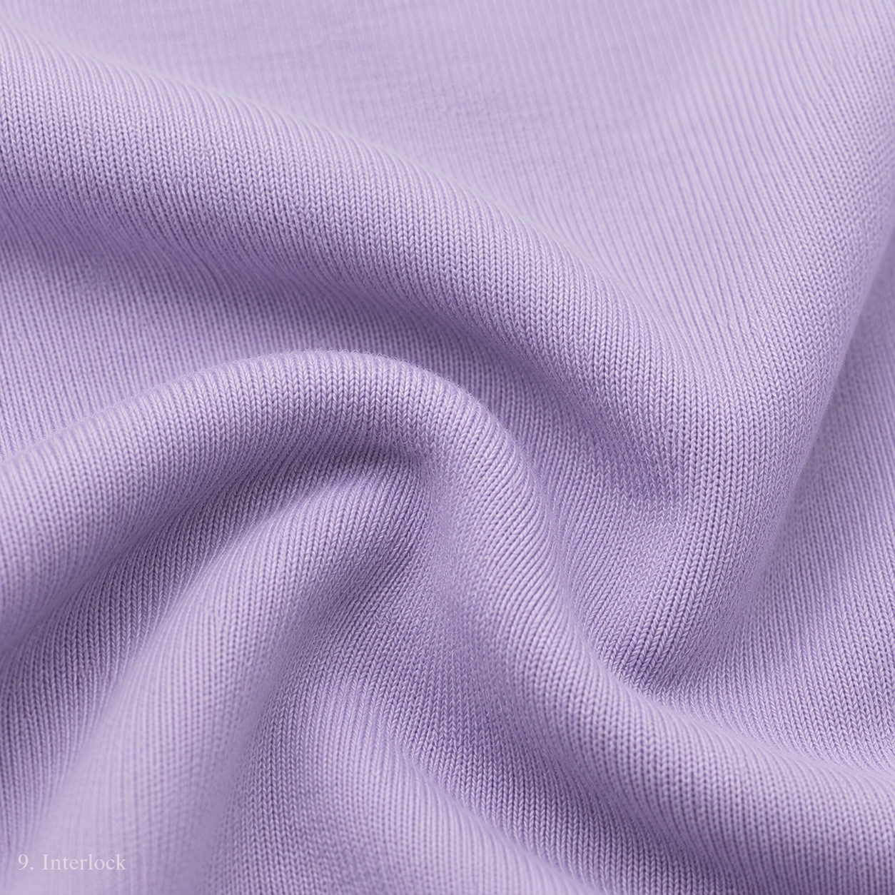 Lilac interlock fabric